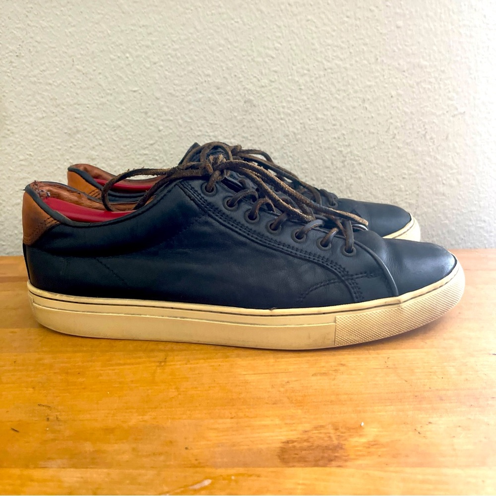 Frye Casual Oxford Lace Up Black Leather Sneakers Sz 10M